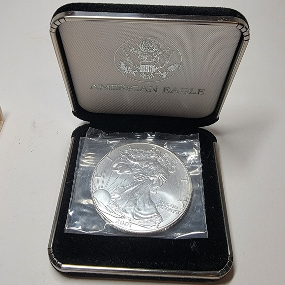 Other - 2001 Silver Eagle One Dollar Coin in Display Case Collectible